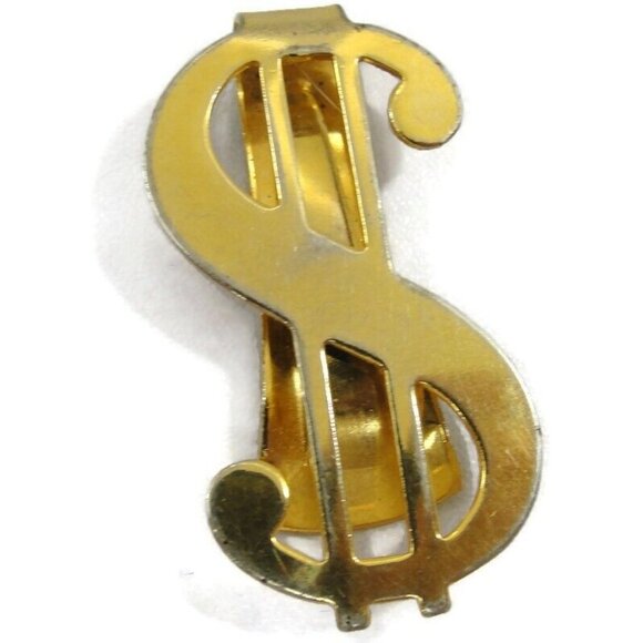 Vintage $ Dollar Sign Money Clip Men Wallet ID Credit Card Holder - Picture 2 of 6